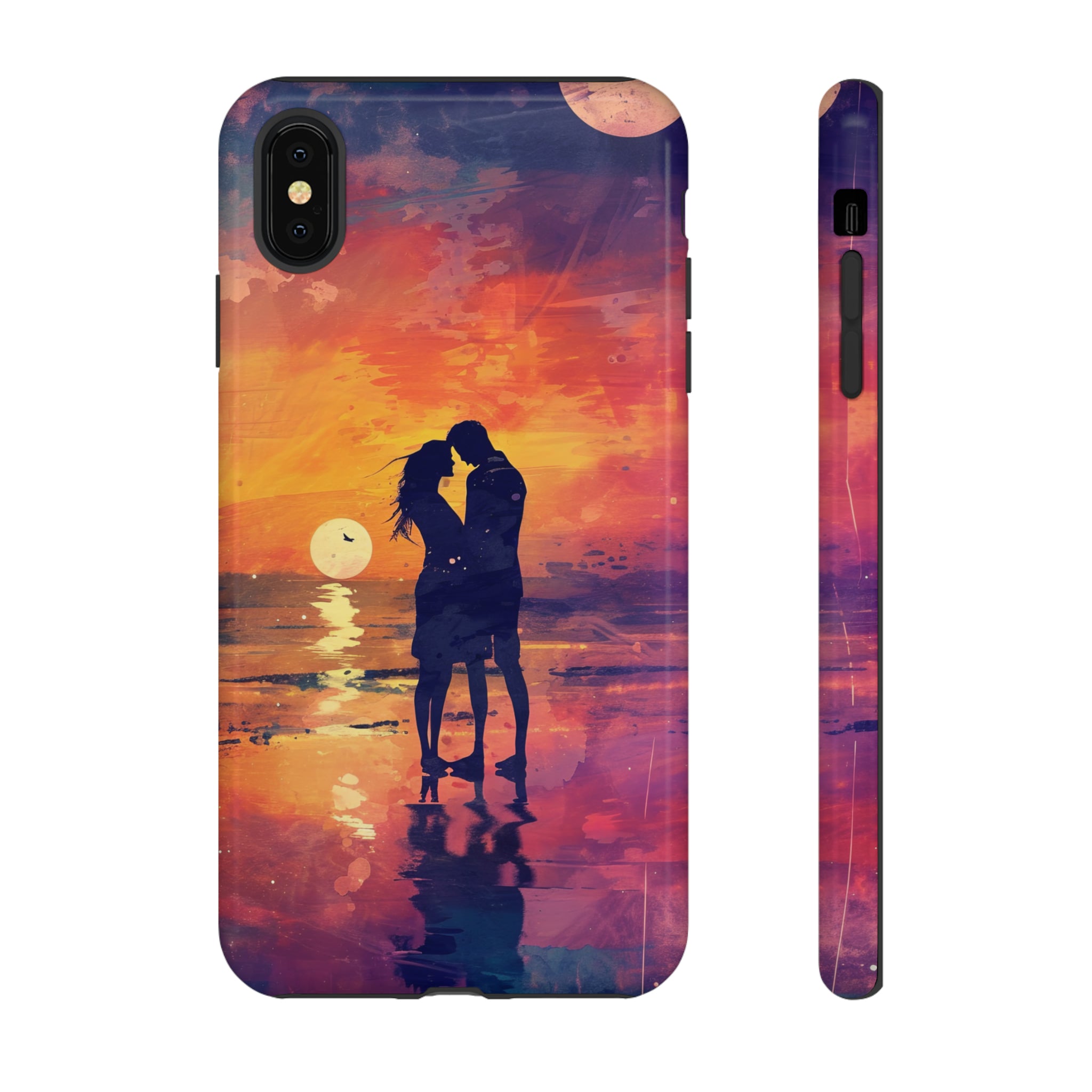 Seaside Sunset Embrace - Protective Phone Case