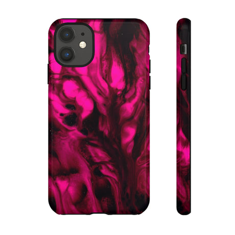 Bright Pink Ink Art iPhone Case (Protective) iPhone 11 Glossy Phone Case