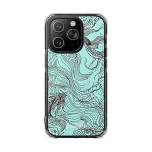 Aqua Serenity – Handyhülle für iPhone (Clear Impact – Magnetisch)