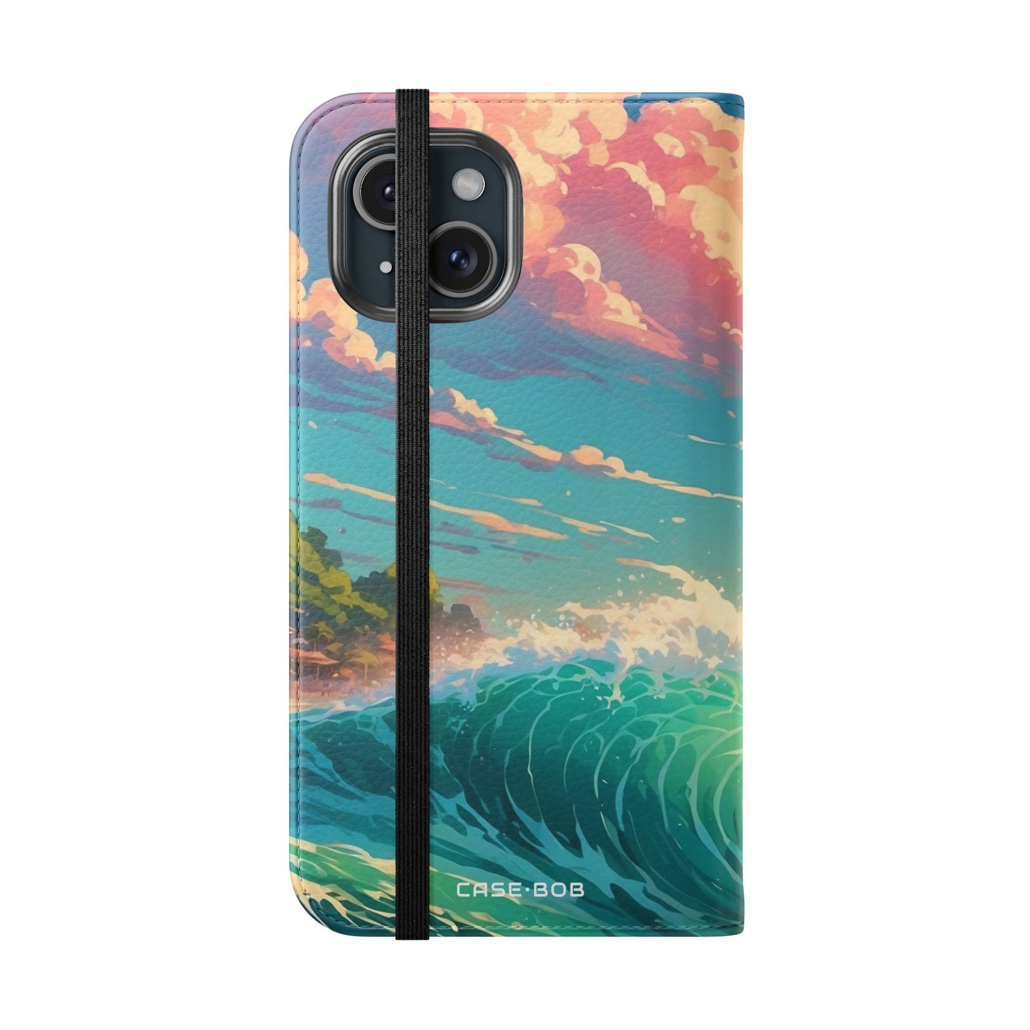 Sunset Wave - iPhone 15 Case - Wallet