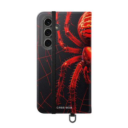 Crimson Spinnenweb - Samsung S24 Plus Case - Portemonnee