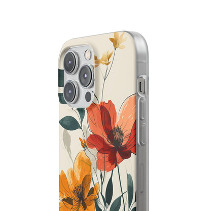 Serene Floral Harmony | Flexible Phone Case for iPhone