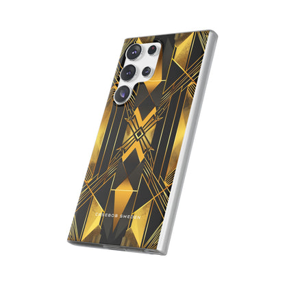 Golden Geometric Elegance Samsung S23 - Flexi Phone Case