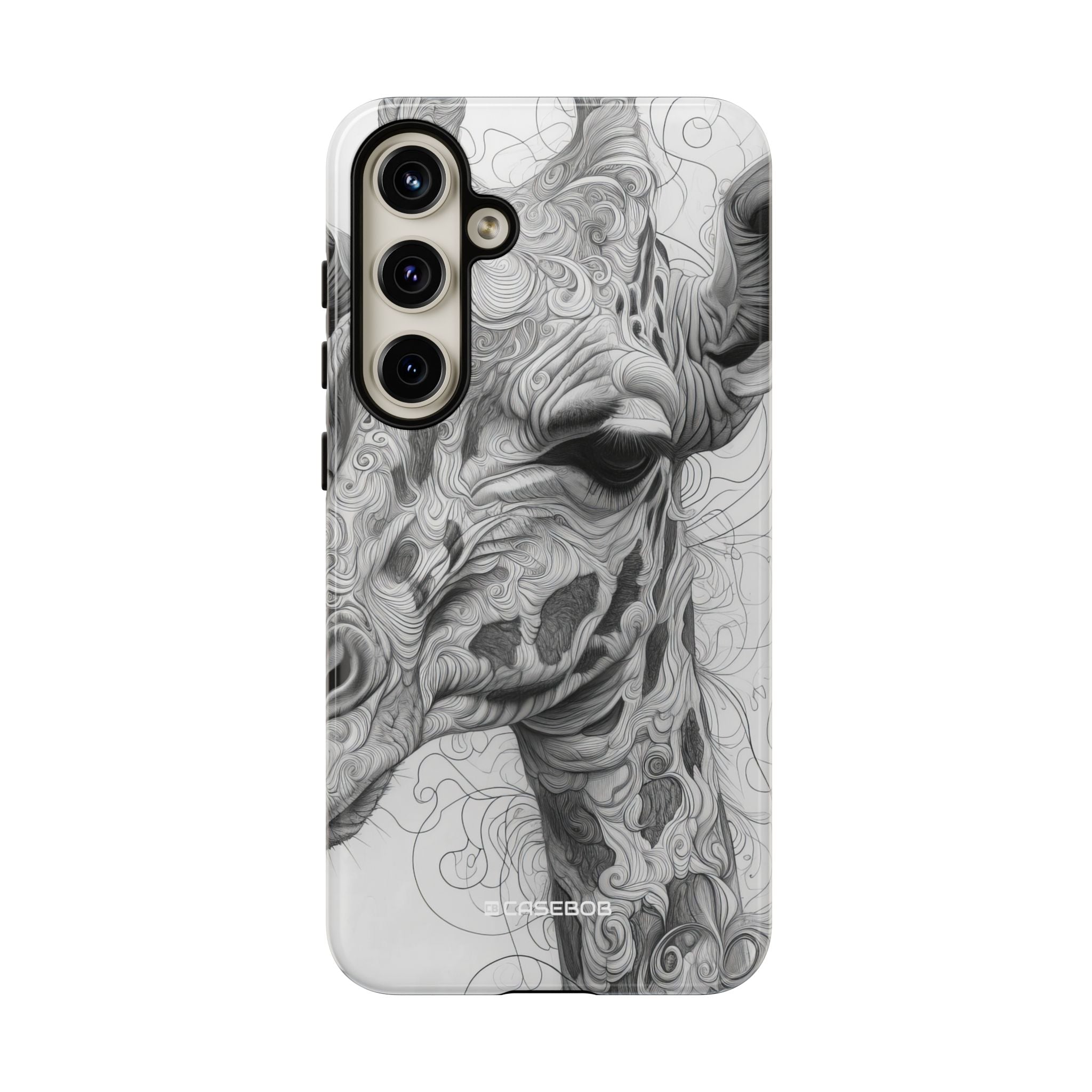 Monochrome Giraffe: Intricate Elegance - For Samsung S24