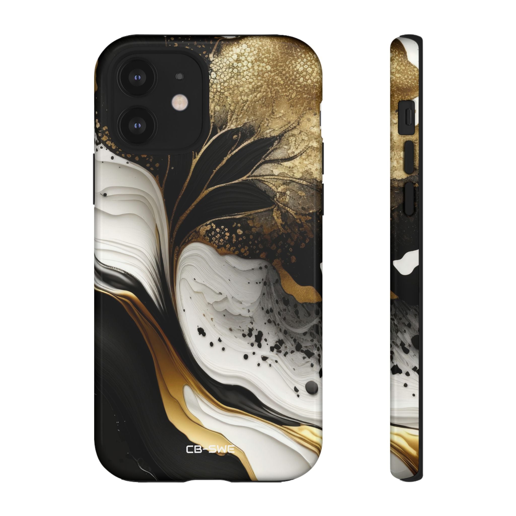 Gold Swirl Elegance - iPhone Case