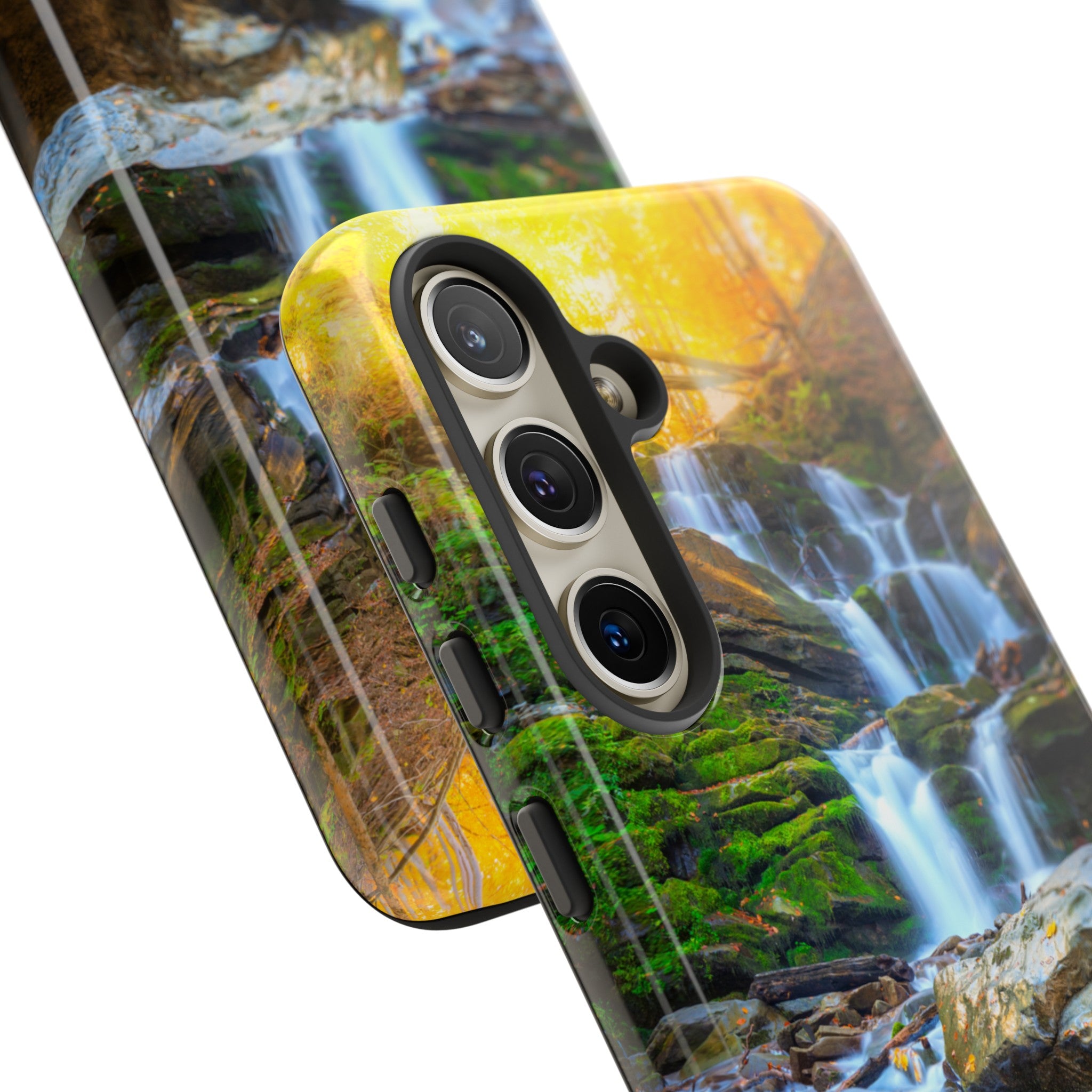 Autumn Mountain Waterfall - Protective Phone Case