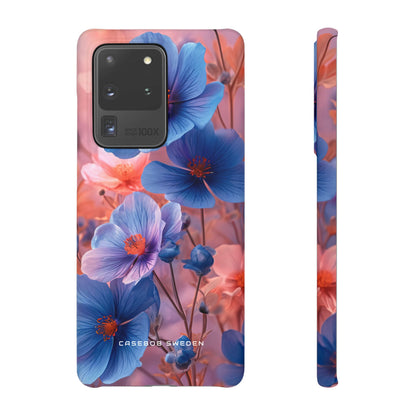 Harmonious Blooming Blues and Pinks Samsung S20 - Slim Phone Case