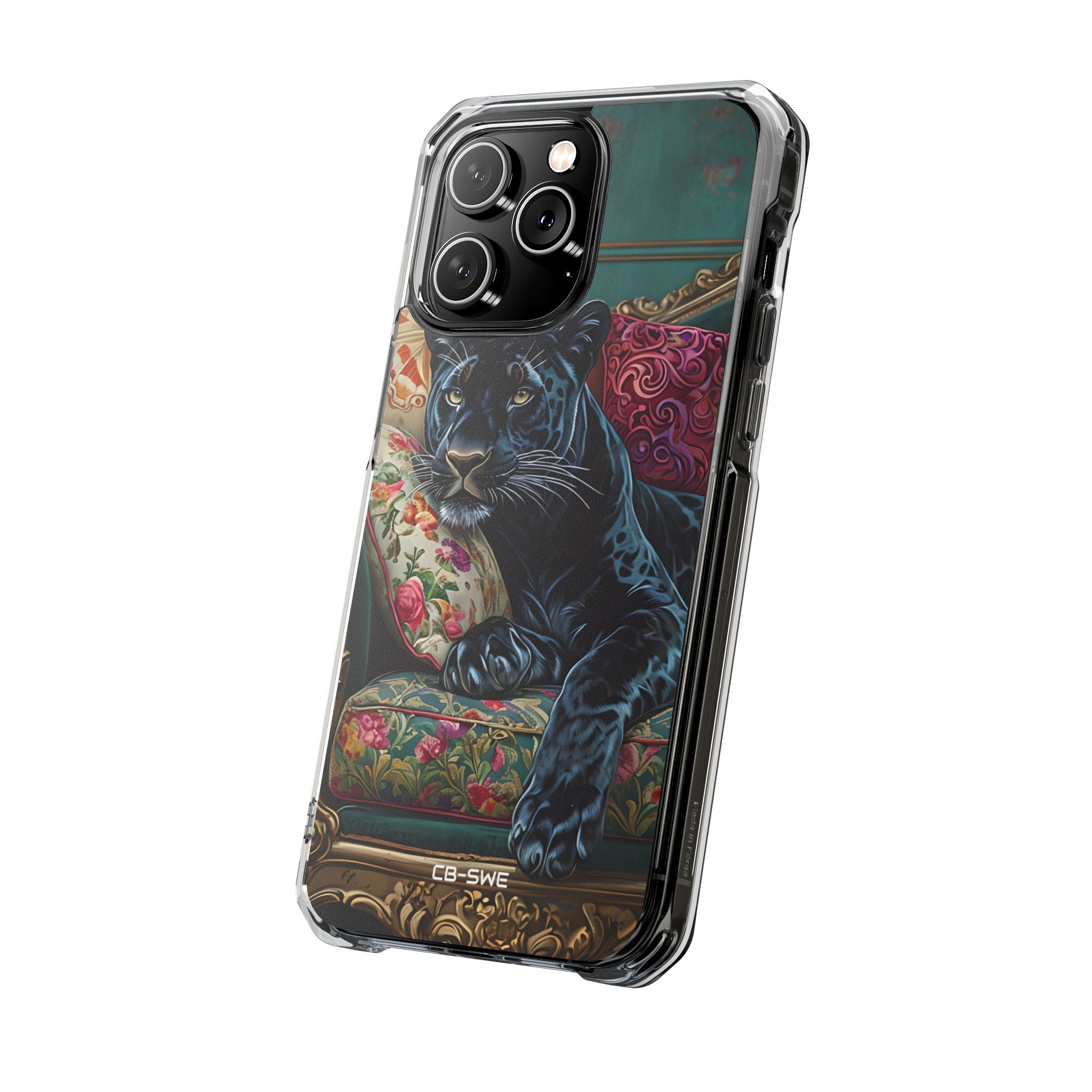 Panther on Vintage Chaise iPhone Case - Impact