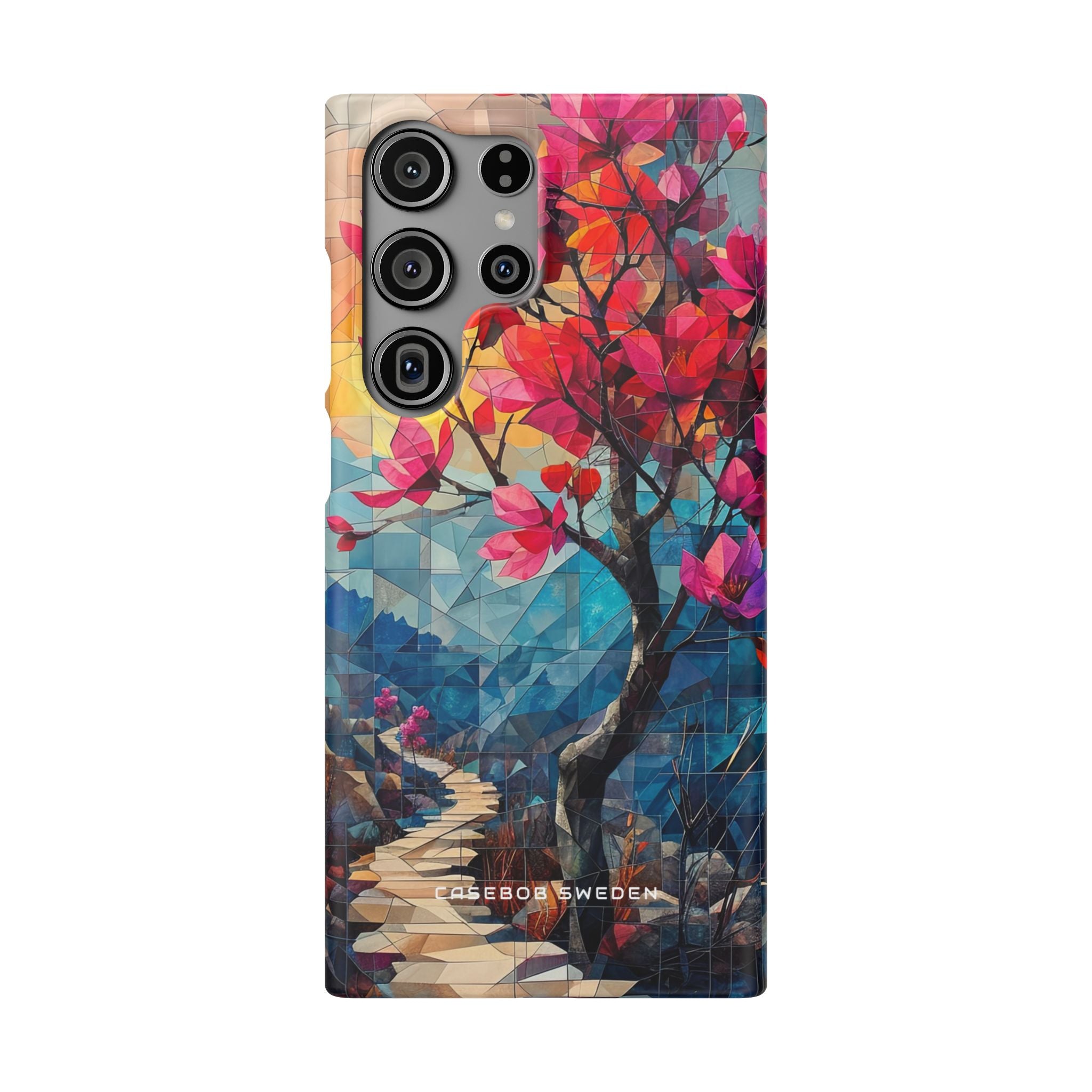 Vibrant Geometric Tree Landscape Samsung S23 - Slim Phone Case