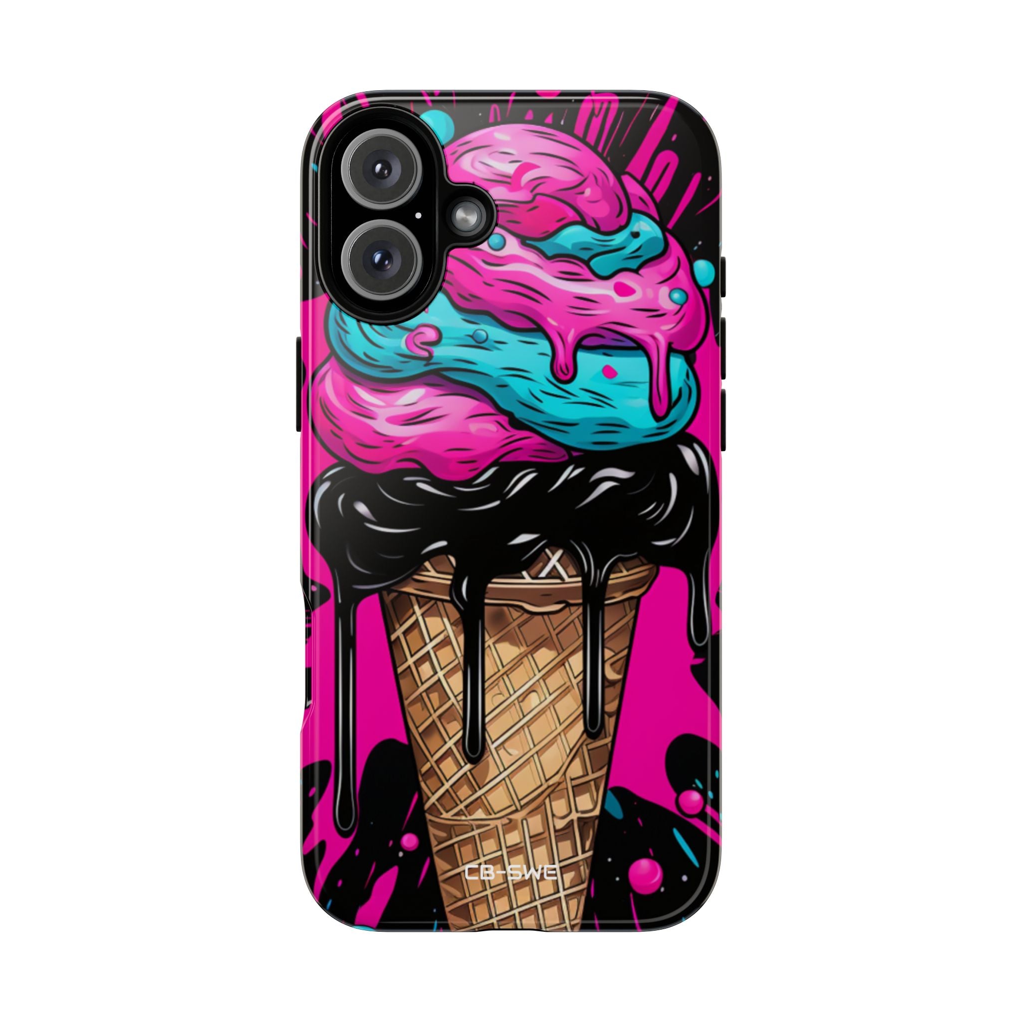 Neon Ice Cream Burst - iPhone Case