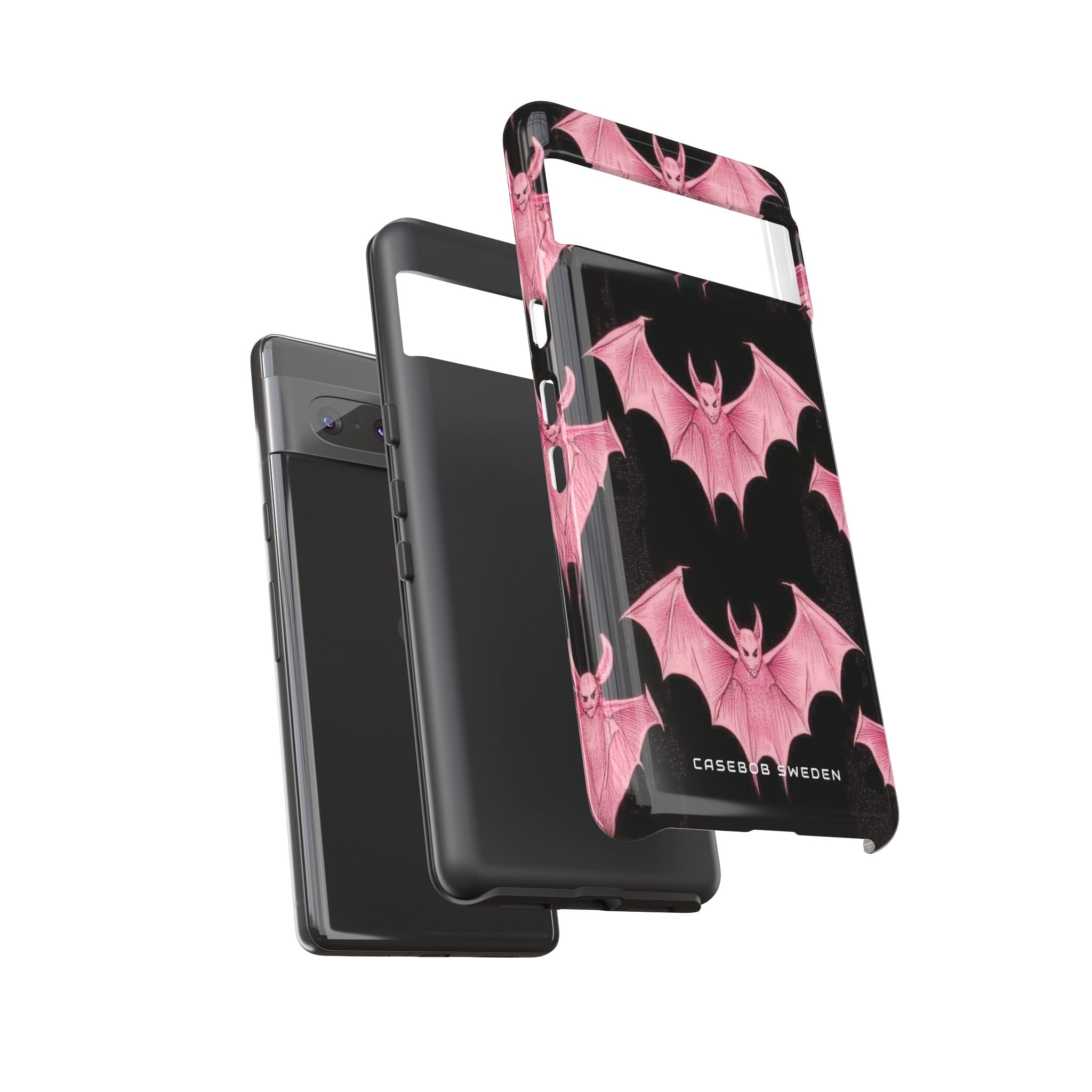 Gothic Pink Bats Aflame Google Pixel 7 - Tough Phone Case