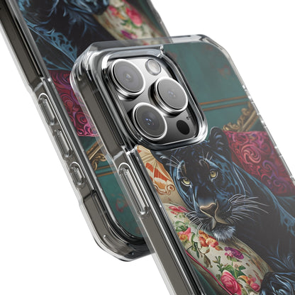 Panther on Vintage Chaise iPhone Case - Impact