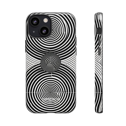 Monochrome Spiral Motion iPhone 13 - Tough