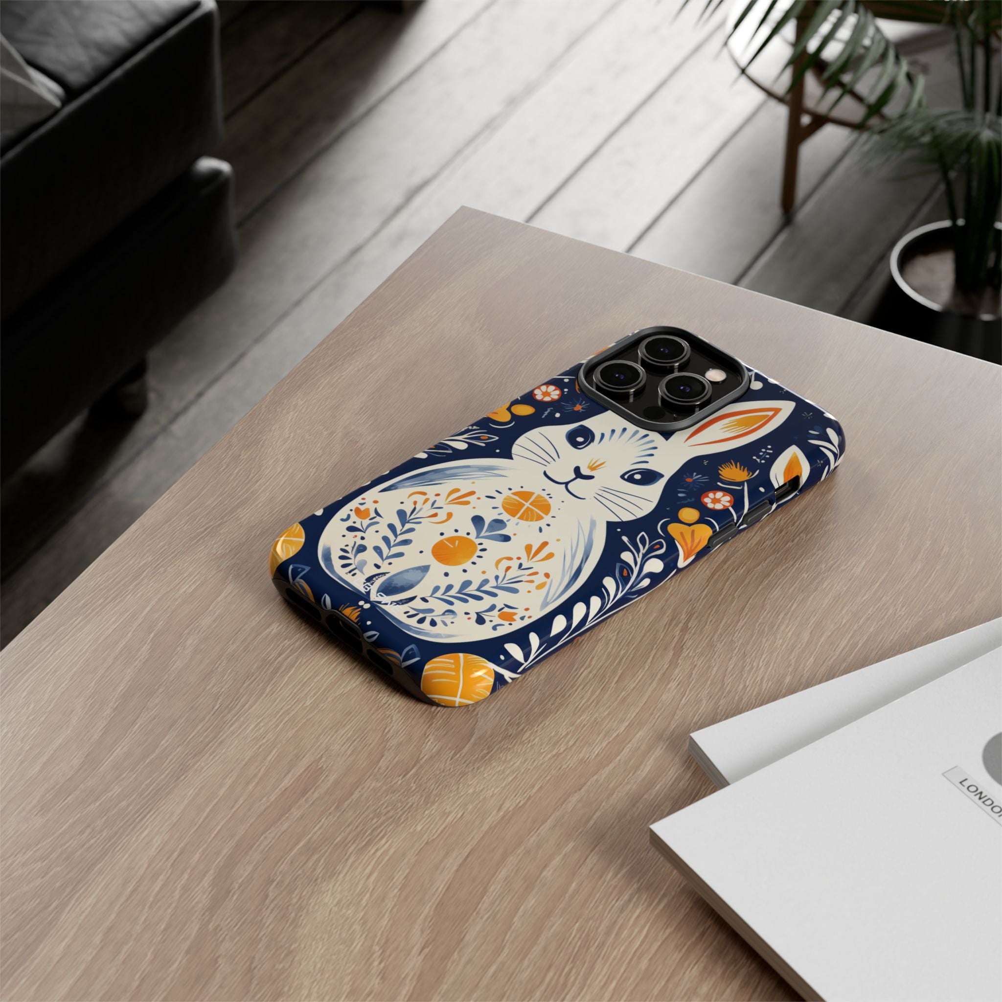 Floral Rabbit Joy - iPhone Case