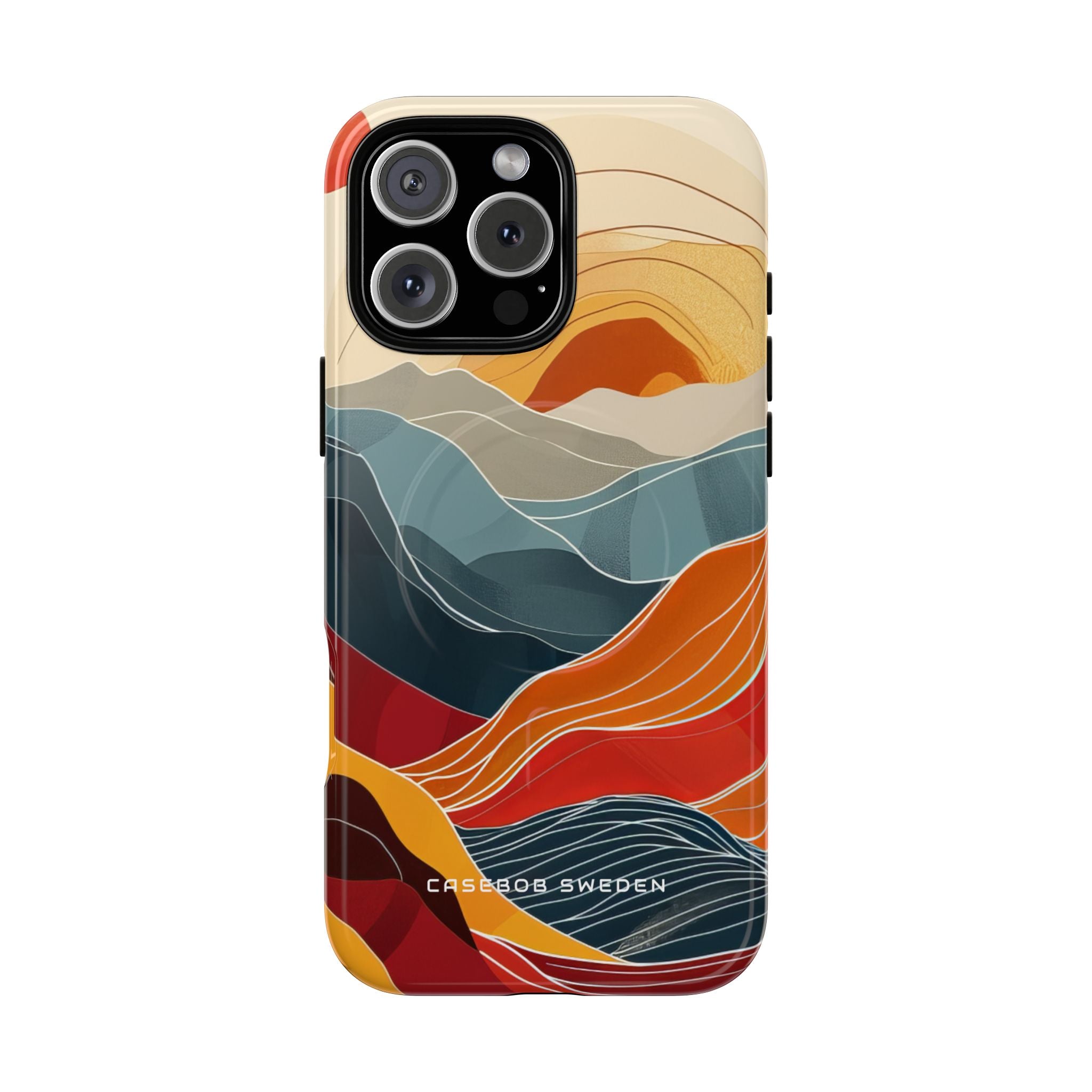 Harmonic Flow of Lines and Color iPhone 16 | Tough+ Phone Case