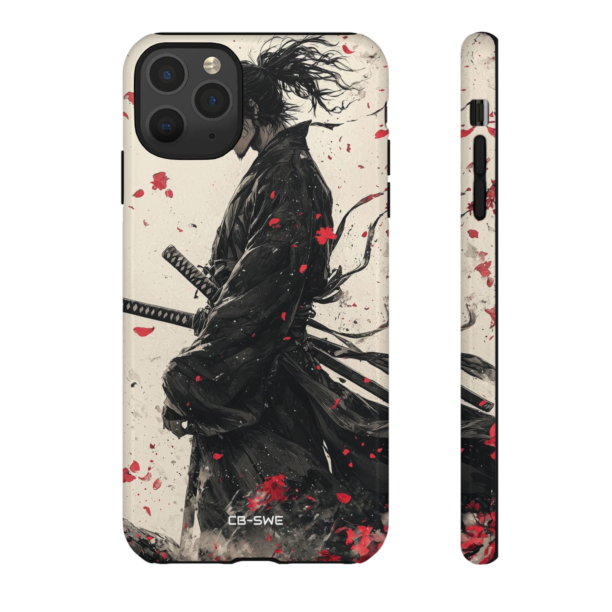 Falling Samurai Petals - iPhone Case