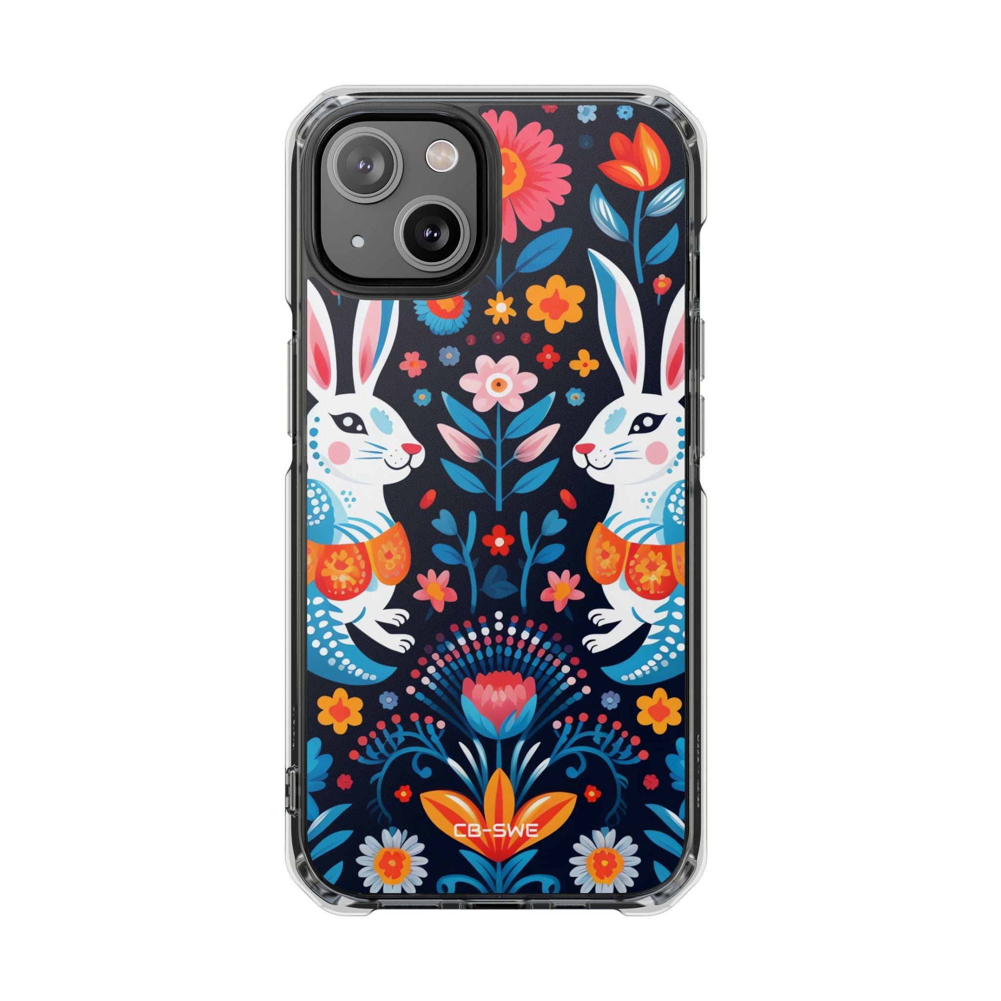 Bunnies Hop Flowers iPhone Case - Impact