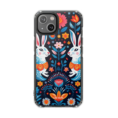 Bunnies Hop Flowers iPhone Case - Impact