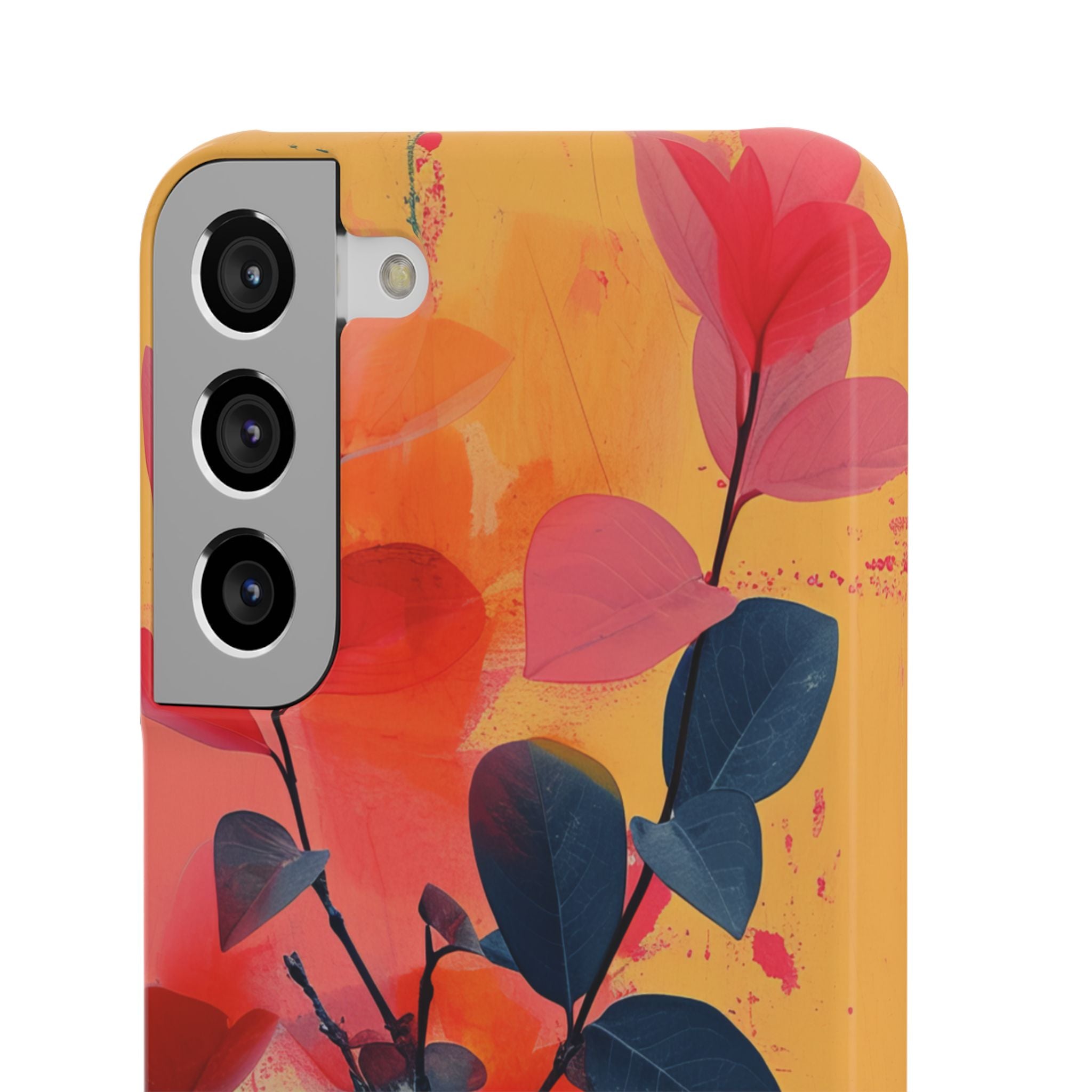 Yellow Botanical Splash - Slim Samsung S22 Phone Case