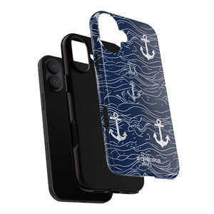 Nautical Whimsy: Anchors and Waves - for iPhone 16