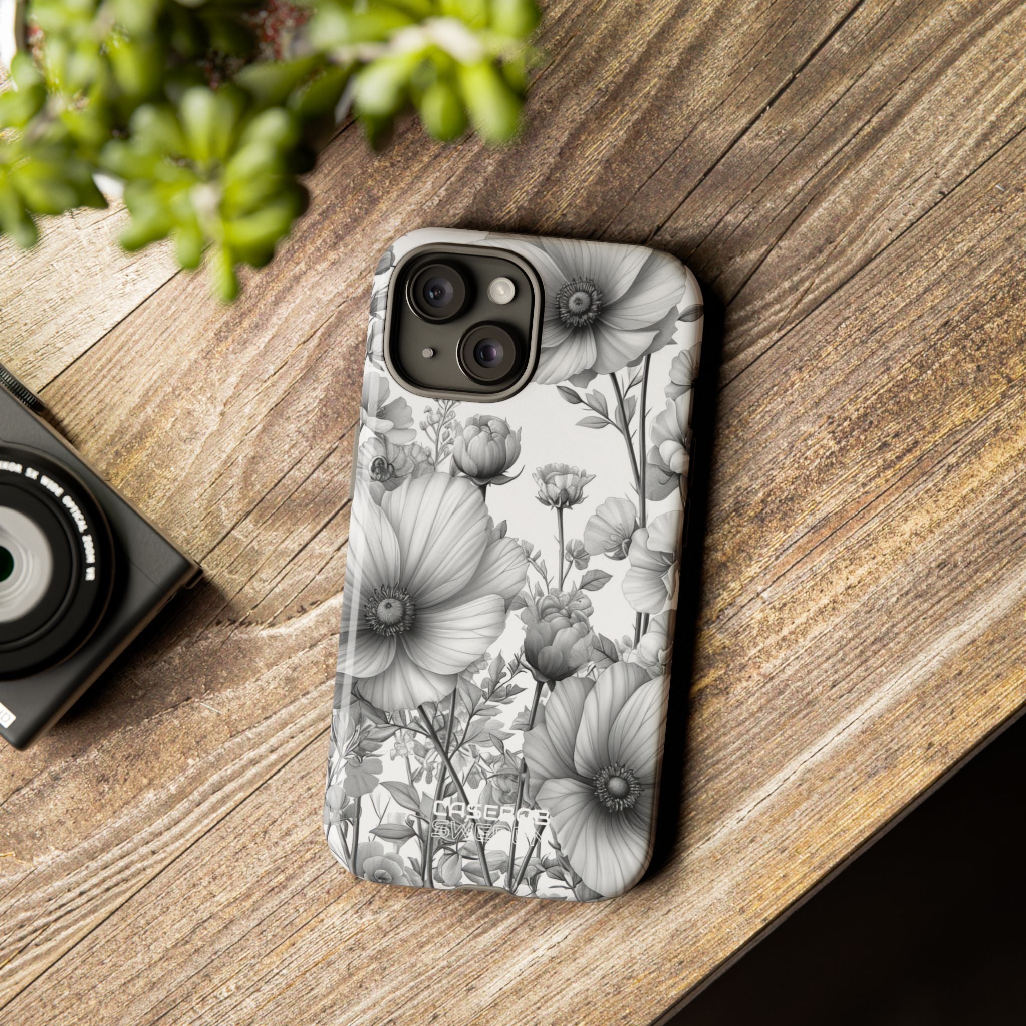 Vintage Floral Etching iPhone 15 - Robust
