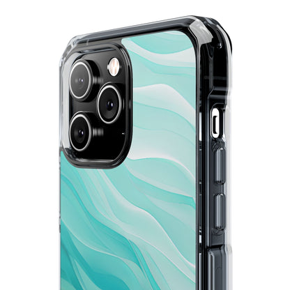Soothing Aqua Waves iPhone 14 - Impact Clear+