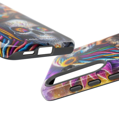 Sunflower Skull Glow Samsung S25 Case - Tough