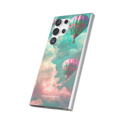 Pastel Balloon Adventure - Flexi Samsung S23 Phone Case