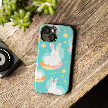 Bunnies Float Dreamily - iPhone Case
