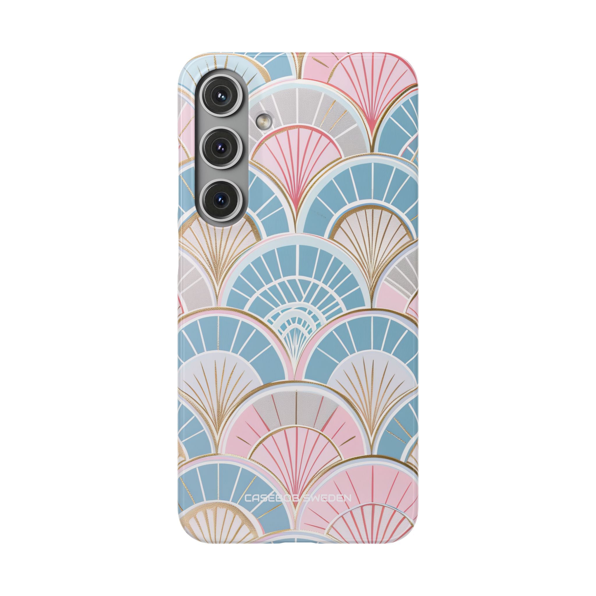 Art Deco Pastel Fan Pattern - Slim Samsung S24 Phone Case