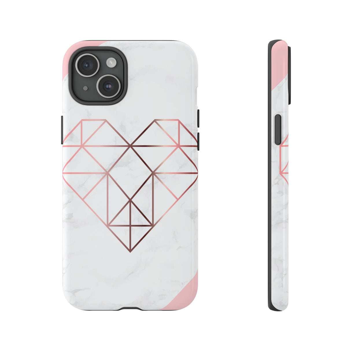 Heart Rose Gold - Protective Phone Case