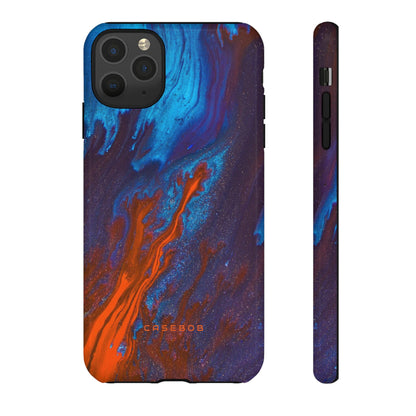 Orange Flame Ink Art - Protective Phone Case