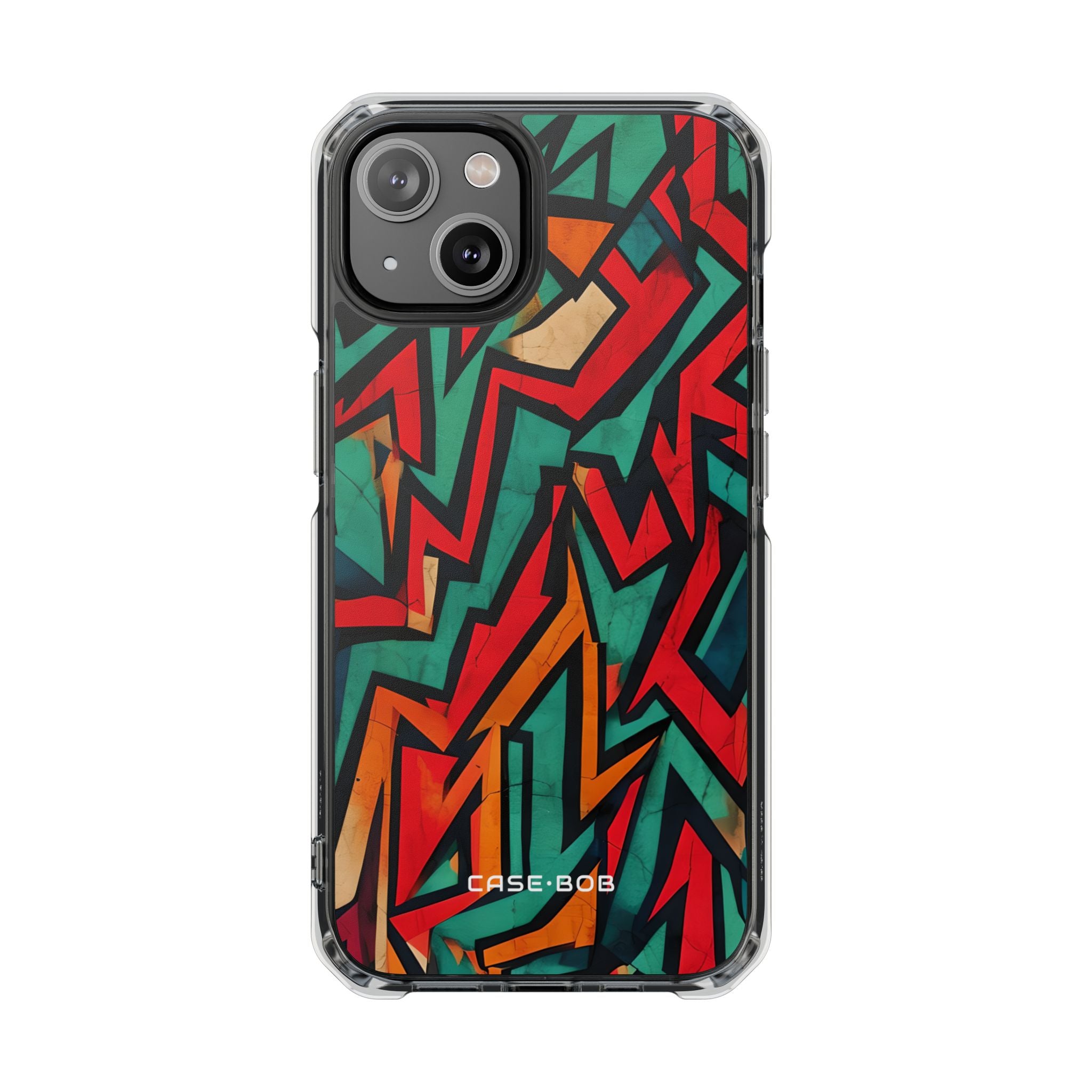 Crimson Zigzag iPhone 14 Case - Impact