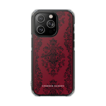 Gothic Crimson Elegance iPhone 14 - Clear Impact Phone Case