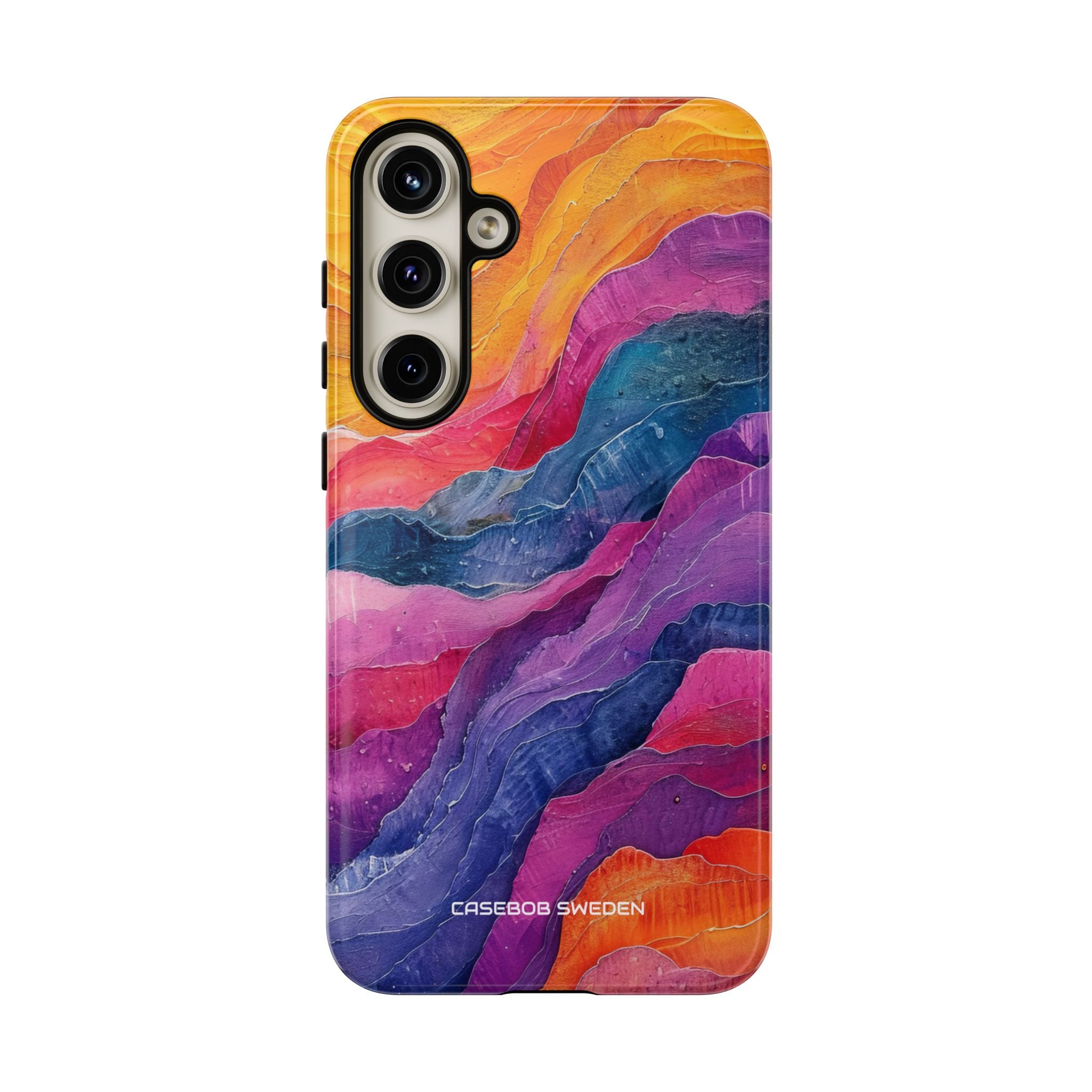 Vibrant Abstract Waves - Tough Samsung S24 Phone Case