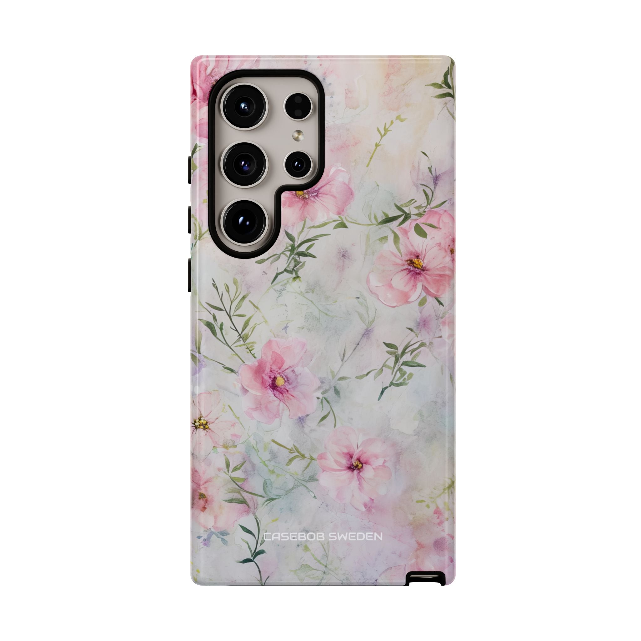 Pink Floral Watercolor Decor - Tough Samsung S24 Phone Case