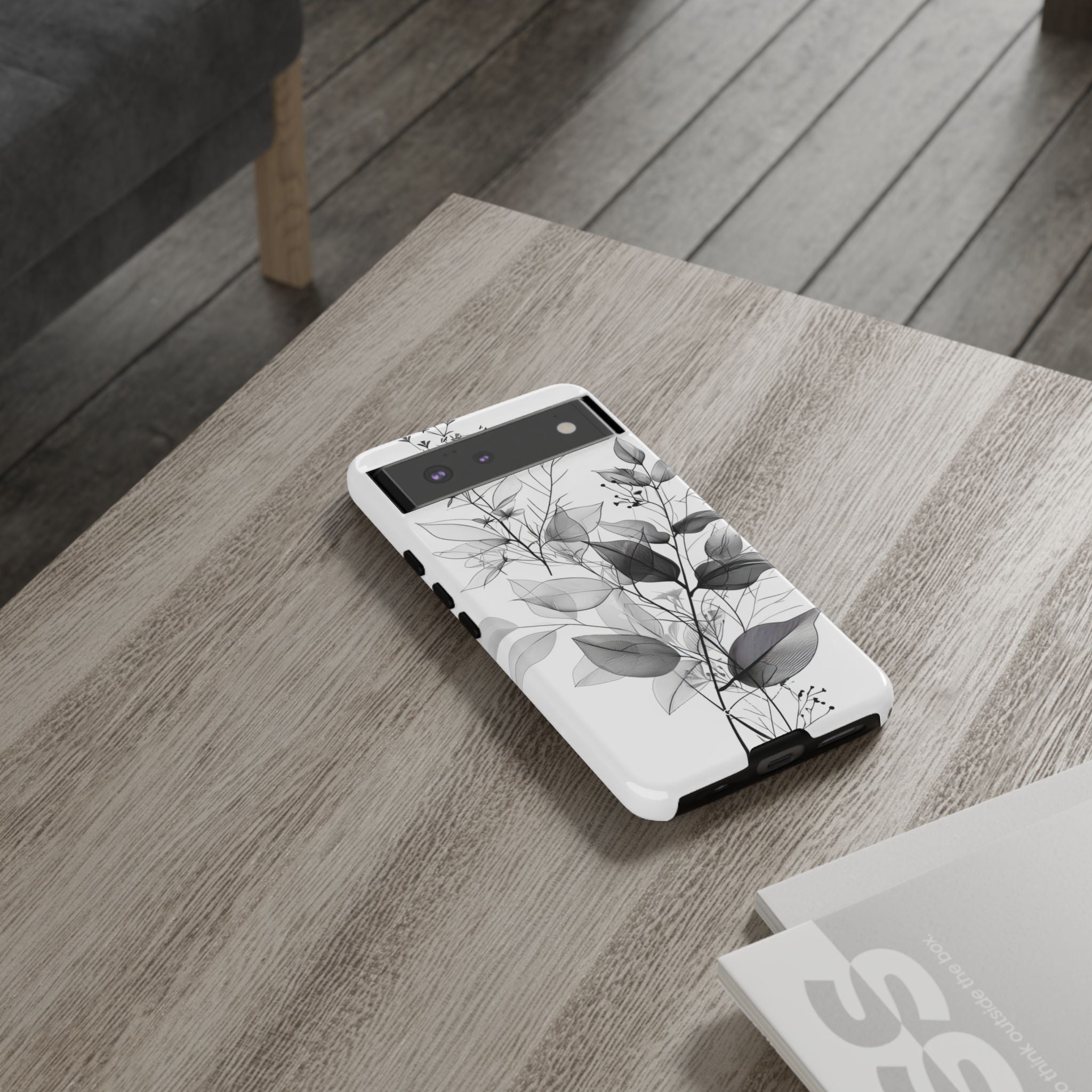 Monochrome Floral Elegance Google Pixel 6 - Tough Phone Case