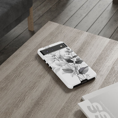 Monochrome Floral Elegance Google Pixel 6 - Tough Phone Case