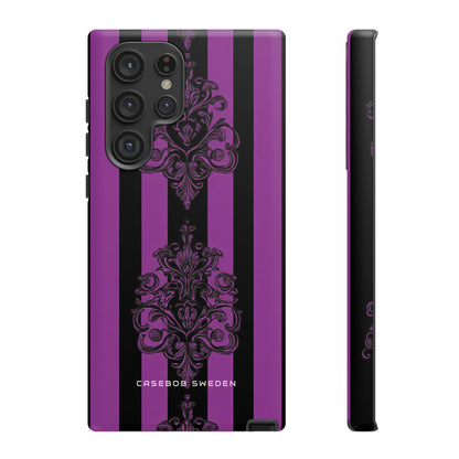 Gothic Elegance with Vertical Stripes and Ornamental Motifs  Samsung S22 - Tough Phone Case