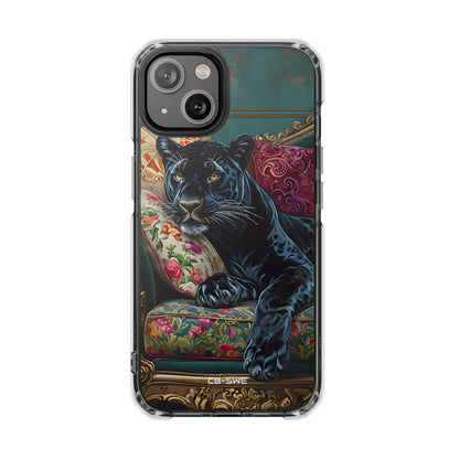Panther on Vintage Chaise iPhone Case - Impact