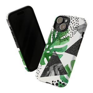 Grunge Green Tropical - Protective Phone Case