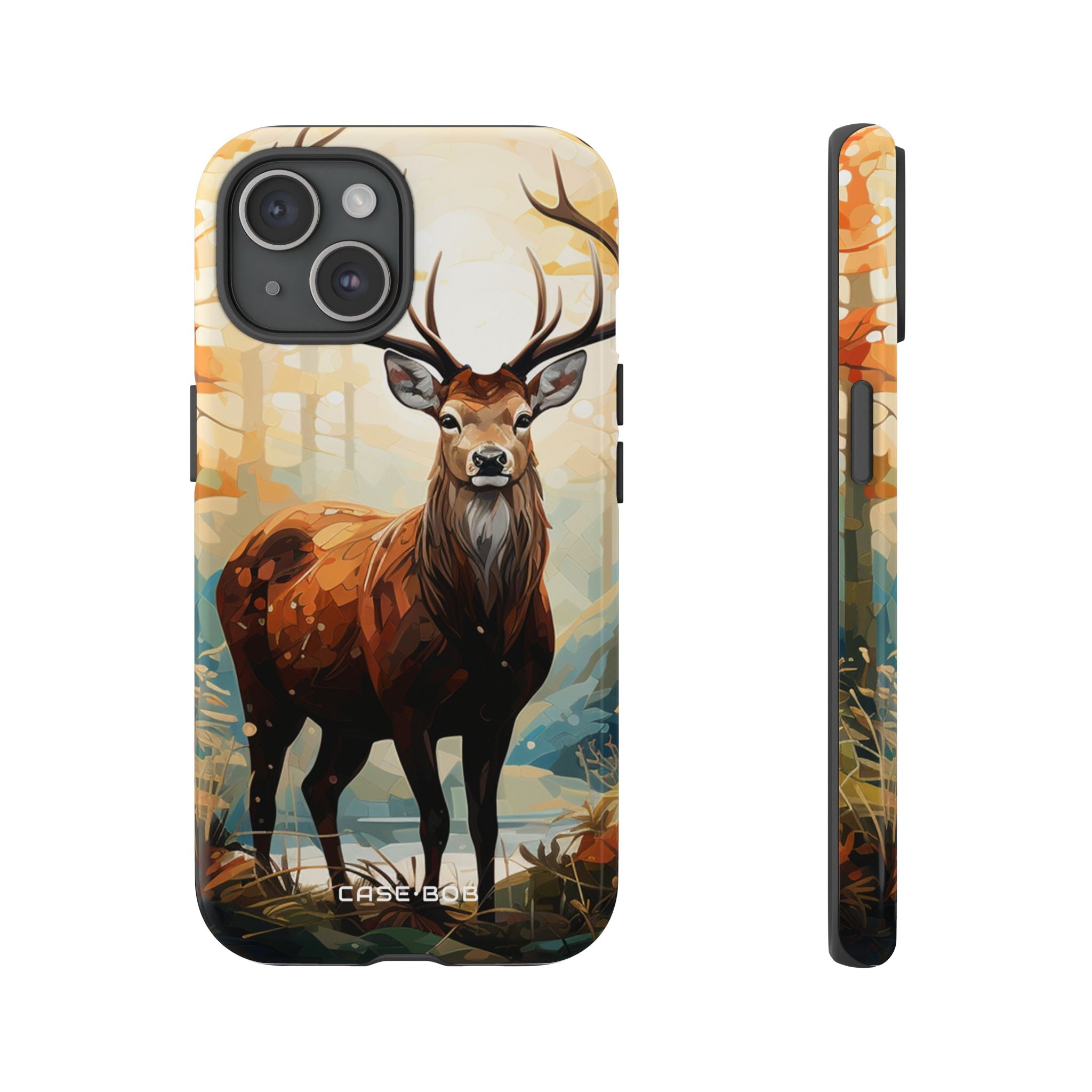 Glowing Stag iPhone 15 Case - Tough