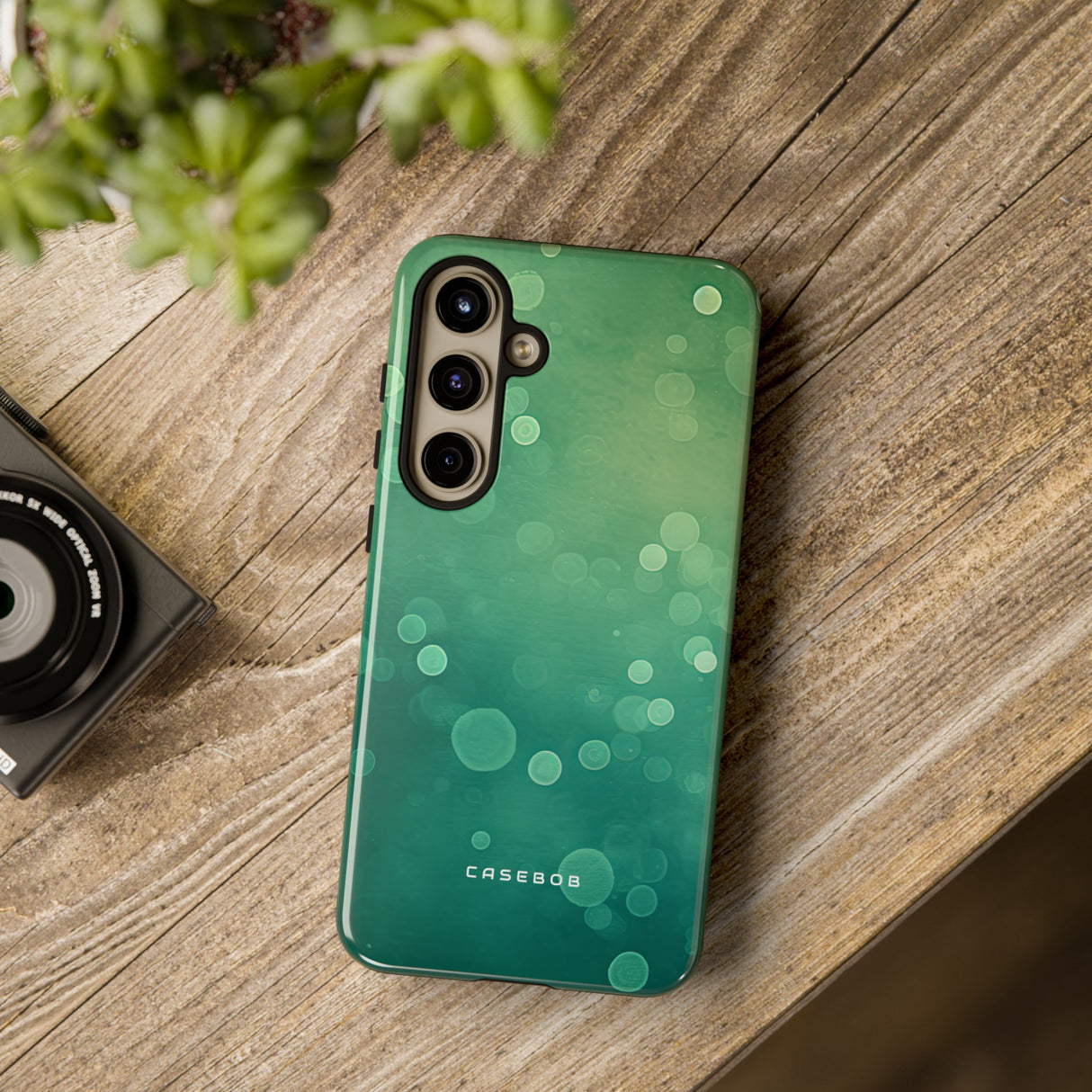 Green Dot Matrix - Protective Phone Case