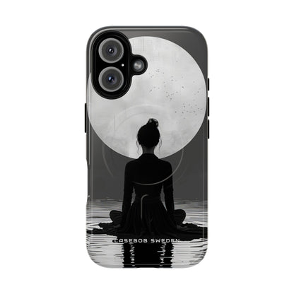 Zen Serenity Moon Reflection iPhone 16 | Tough+ Phone Case