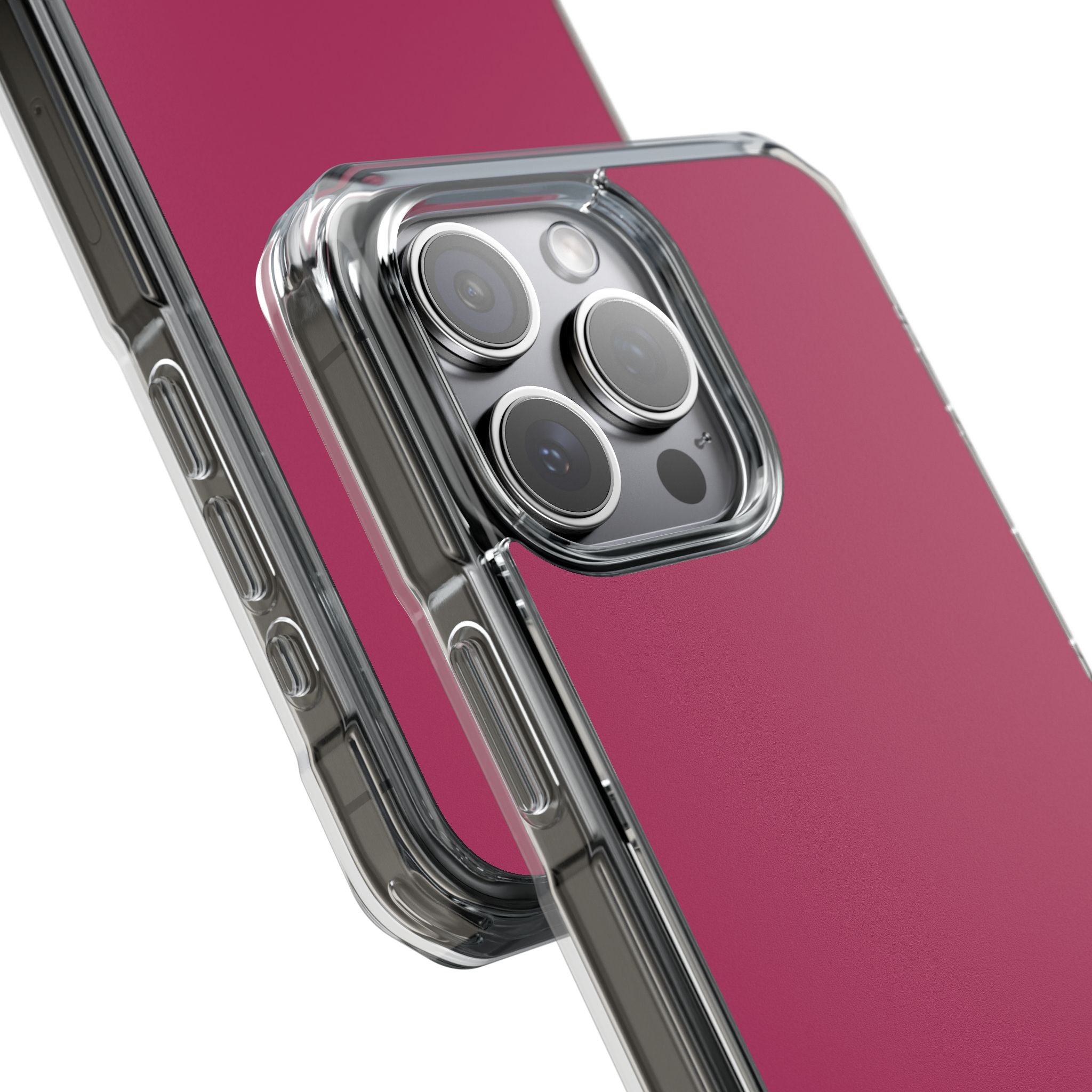 Maroon - Clear Impact Case for iPhone