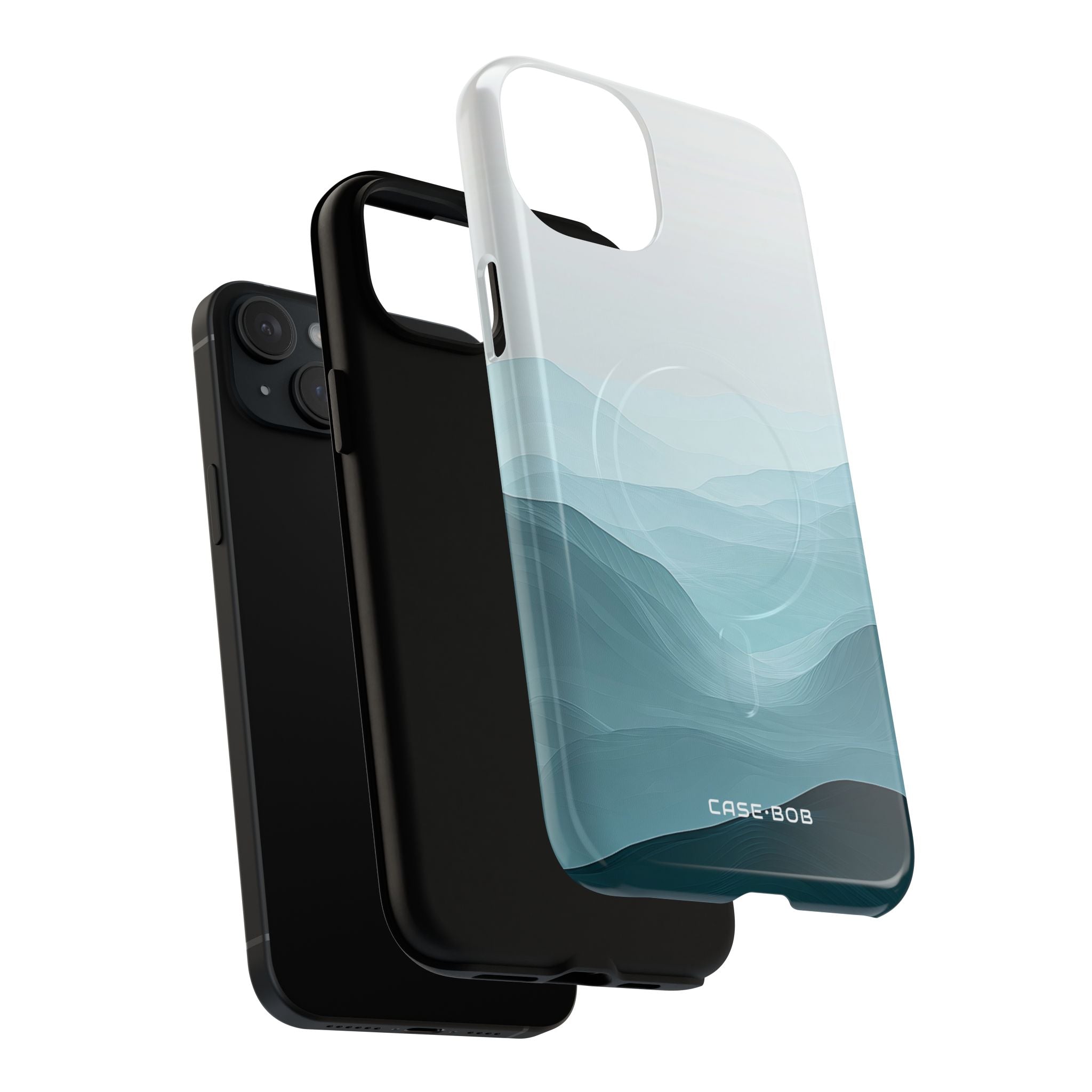Teal Mist Mountains iPhone 15 Plus Case - Tough+