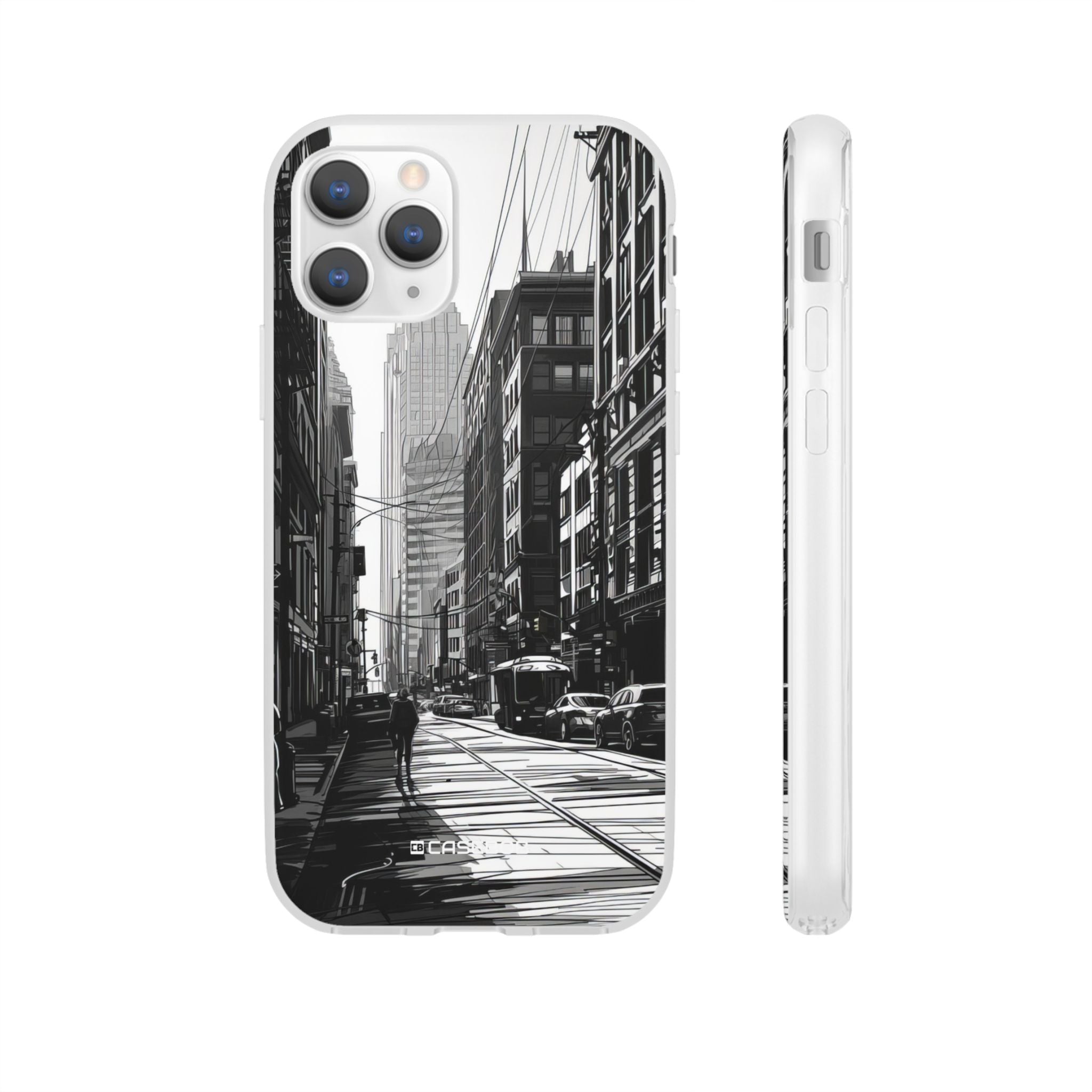 Noir Urban Serenity | Flexible Phone Case for iPhone