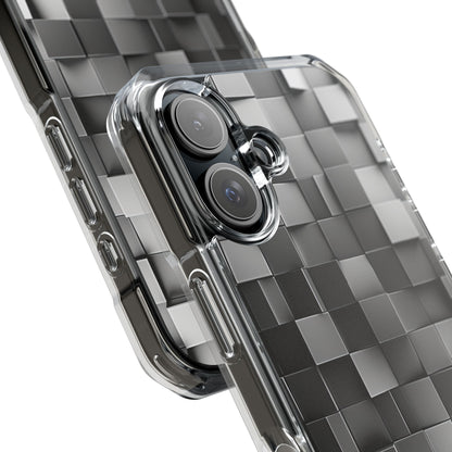 Monochrome Cube Depth iPhone 16 - Impact Clear+