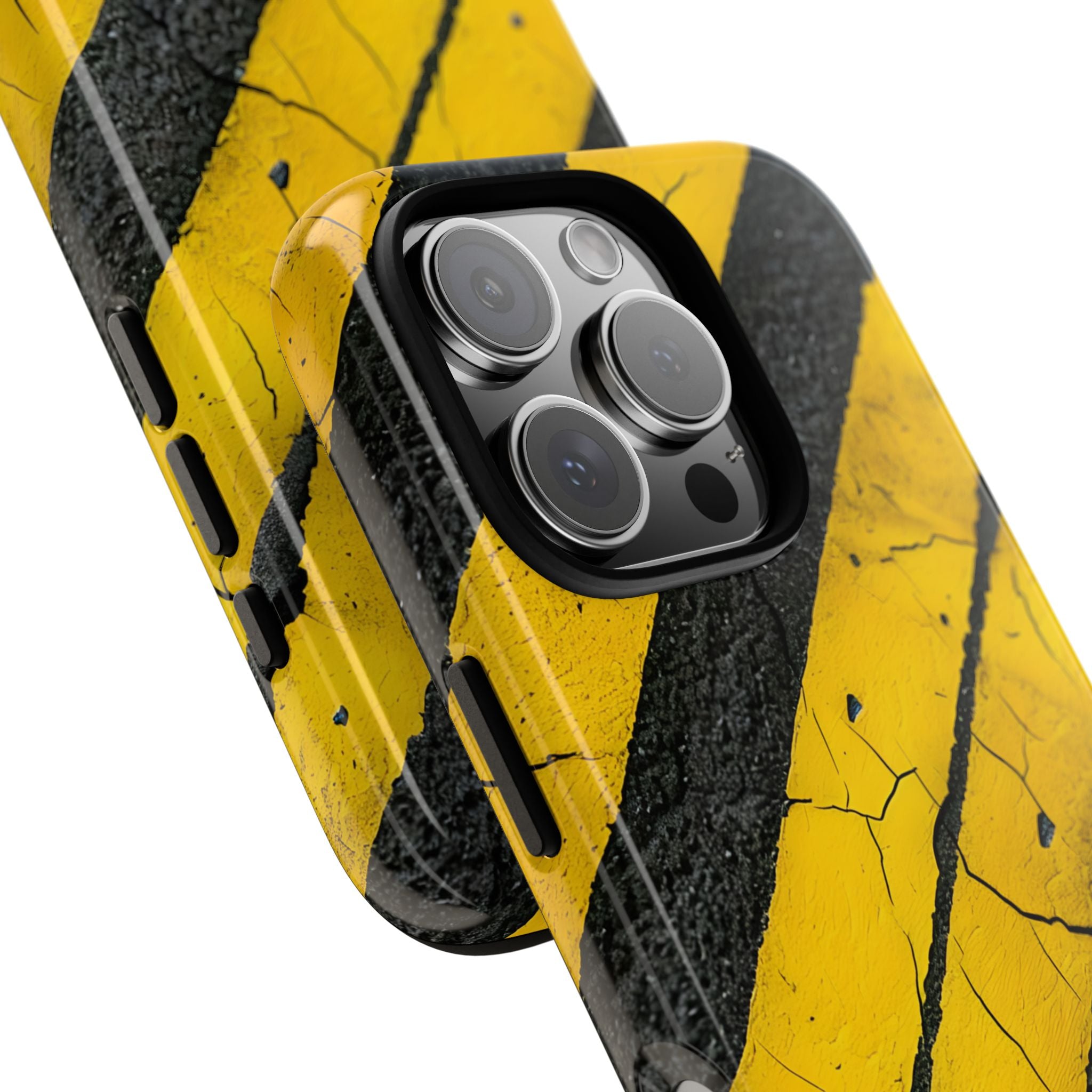 Cracked Hazard Lines - iPhone Case
