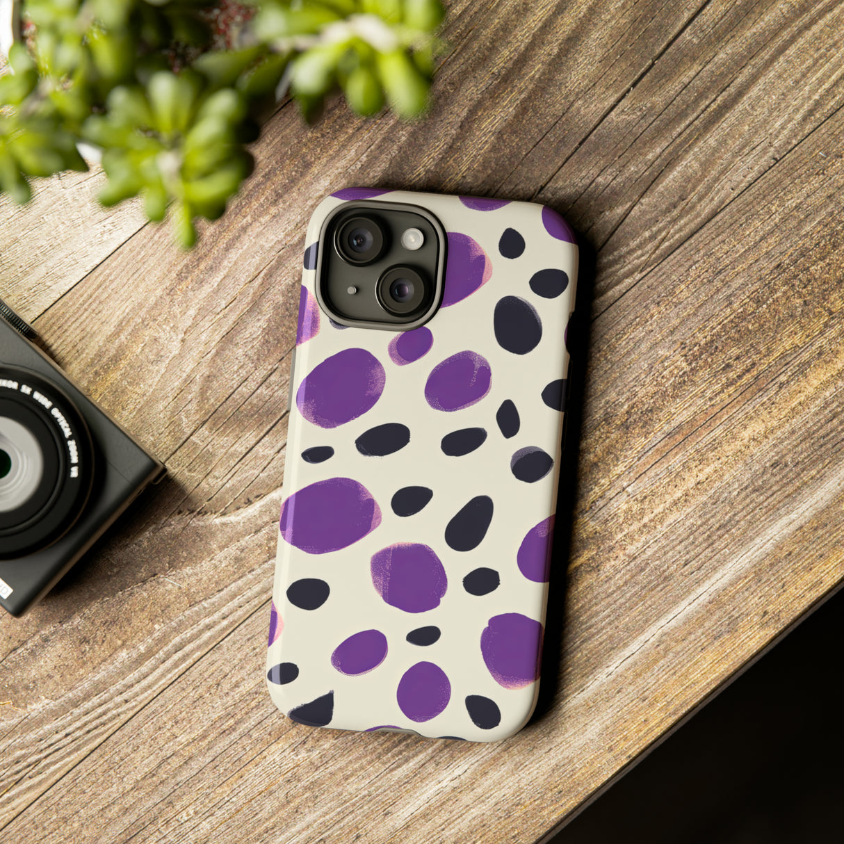 Purple Dot Matrix Case - Protective Phone Case